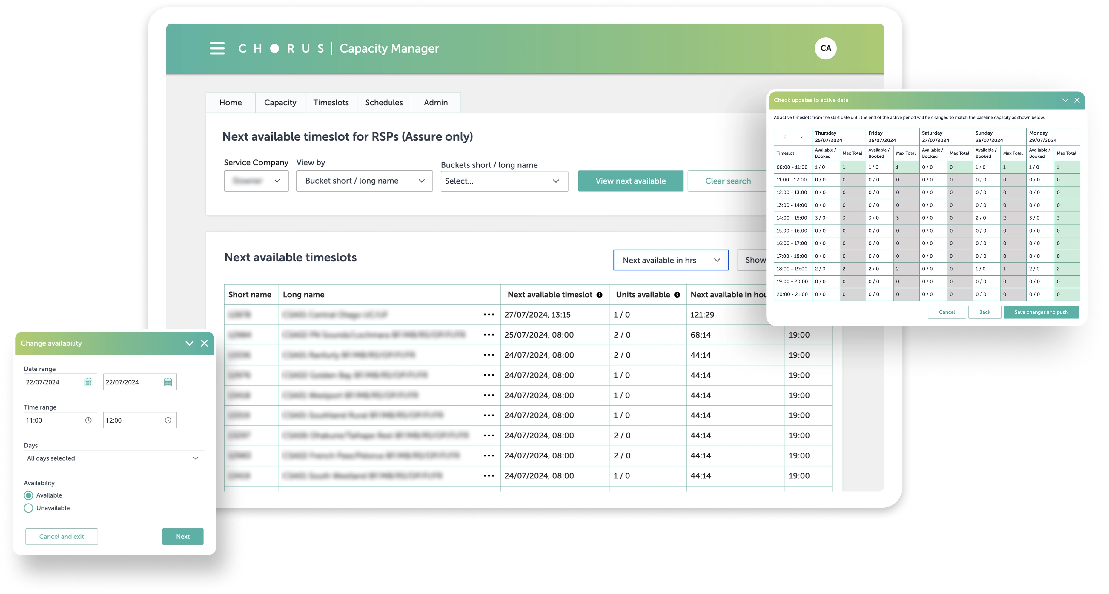 Capacity manager